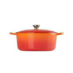 Le Creuset 7.25 Qt. Round Signature Dutch Oven With Stainless Steel Knob | Flame Orange -Cuisinart Sales Shop rs11935 lc 20200311 fr ps os 21177300902430 003s