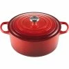 Le Creuset 7.25 Qt. Round Signature Dutch Oven With Stainless Steel Knob | Cerise/Cherry Red -Cuisinart Sales Shop rs11938 lc 20200311 fr ps os 21177300602430 001s 2