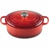 Le Creuset 5 Qt. Oval Signature Dutch Oven With Stainless Steel Knob | Cerise/Cherry Red 2 Le Creuset 5 Qt. Oval Signature Dutch Oven With Stainless Steel Knob | Cerise/Cherry Red -Cuisinart Sales Shop rs11948 lc 20191021 fr ps 00006s