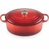Le Creuset 6.75 Qt. Oval Signature Dutch Oven With Stainless Steel Knob | Cerise/Cherry Red -Cuisinart Sales Shop rs11953 lc 20191105 fr ps 00003