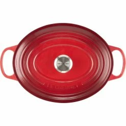 Le Creuset 6.75 Qt. Oval Signature Dutch Oven With Stainless Steel Knob | Cerise/Cherry Red -Cuisinart Sales Shop rs11954 lc 20191105 fr ps 00004s