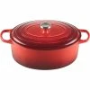 Le Creuset 9.5 Qt. Oval Signature Dutch Oven With Stainless Steel Knob | Cerise/Cherry Red -Cuisinart Sales Shop rs11961 lc 20191107 fr ps 00003 s