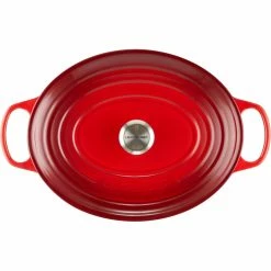 Le Creuset 9.5 Qt. Oval Signature Dutch Oven With Stainless Steel Knob | Cerise/Cherry Red -Cuisinart Sales Shop rs11962 lc 20191107 fr ps 00004 s