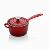 Le Creuset 1.75 Qt. Signature Enameled Cast Iron Saucepan With Stainless Steel Knob | Cerise/Cherry Red -Cuisinart Sales Shop rs11971 0024147276944.main