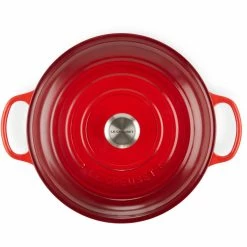 Le Creuset 3.5 Qt. Signature Enameled Cast Iron Braiser With Stainless Steel Knob | Cerise/Cherry Red -Cuisinart Sales Shop rs11981 lc 20191015 fr ps 00015