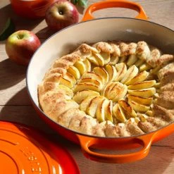Le Creuset 3.5 Qt. Signature Enameled Cast Iron Braiser With Stainless Steel Knob | Flame Orange -Cuisinart Sales Shop rs12084 rs4066 le creuset ci shall cass apple galette 0991