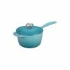 Le Creuset 1.75 Qt. Signature Enameled Cast Iron Saucepan With Stainless Steel Knob | Caribbean Blue -Cuisinart Sales Shop rs12273 ls2518 1617ss
