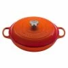 Le Creuset 5 Qt. Signature Enameled Cast Iron Braiser With Stainless Steel Knob | Flame Orange -Cuisinart Sales Shop rs12288 ls2532 322ss