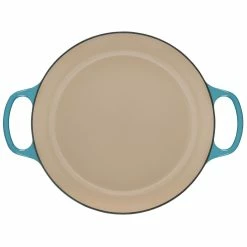 Le Creuset 3.5 Qt. Signature Enameled Cast Iron Braiser With Stainless Steel Knob | Caribbean Blue -Cuisinart Sales Shop rs12366 ls2532 3017ss 4