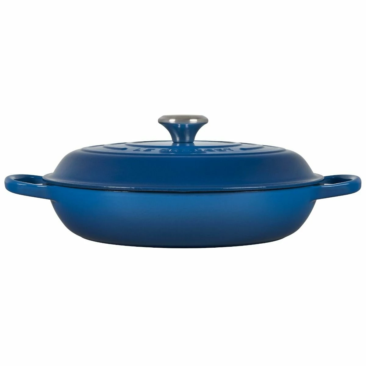 Le Creuset 3.5 Qt. Signature Enameled Cast Iron Braiser With Stainless Steel Knob | Marseille Blue 4 Le Creuset 3.5 Qt. Signature Enameled Cast Iron Braiser With Stainless Steel Knob | Marseille Blue - Image 2