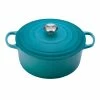 Le Creuset 7.25 Qt. Round Signature Dutch Oven With Stainless Steel Knob | Caribbean Blue 1 Le Creuset 7.25 Qt. Round Signature Dutch Oven With Stainless Steel Knob | Caribbean Blue -Cuisinart Sales Shop rs13010 rs11420 ls2501 2817 ss