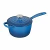 Le Creuset 1.75 Qt. Signature Enameled Cast Iron Saucepan With Stainless Steel Knob | Marseille Blue -Cuisinart Sales Shop rs13404 ls2518 1659ss lpr