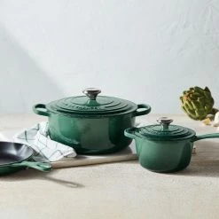 Le Creuset 5.5 Qt. Round Signature Dutch Oven With Stainless Steel Knob | Artichaut -Cuisinart Sales Shop rs13722 210112 lecreuset artichaut5piece ret 1