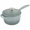 Le Creuset 1.75 Qt. Signature Enameled Cast Iron Saucepan With Stainless Steel Knob | Sea Salt -Cuisinart Sales Shop rs14340 ls2518 1617ss 1