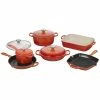 Le Creuset 10-Piece Signature Cookware Set With Stainless Steel Knobs | Flame Orange -Cuisinart Sales Shop rs14884 ms2110 2ss