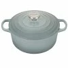 Le Creuset 4.5 Qt. Round Signature Dutch Oven With Stainless Steel Knob | Sea Salt -Cuisinart Sales Shop rs17055 ls2501 24717ss 1 1