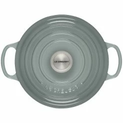 Le Creuset 4.5 Qt. Round Signature Dutch Oven With Stainless Steel Knob | Sea Salt -Cuisinart Sales Shop rs17057 ls2501 24717ss 3