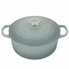 Le Creuset 5.5 Qt. Round Signature Dutch Oven With Stainless Steel Knob | Sea Salt -Cuisinart Sales Shop rs17059 ls2501 26717ss 1 1