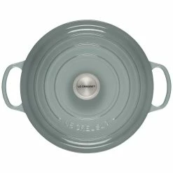 Le Creuset 7.25 Qt. Round Signature Dutch Oven With Stainless Steel Knob | Sea Salt -Cuisinart Sales Shop rs17065 ls2501 28717ss 3