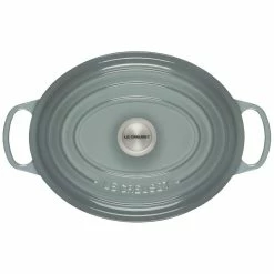 Le Creuset 6.75 Qt. Oval Signature Dutch Oven With Stainless Steel Knob | Sea Salt -Cuisinart Sales Shop rs17073 ls2502 31717ss 3