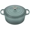 Le Creuset 3.5 Qt. Round Signature Dutch Oven With Stainless Steel Knob| Sea Salt -Cuisinart Sales Shop rs17358 rs11195 ls2501 22717ss p
