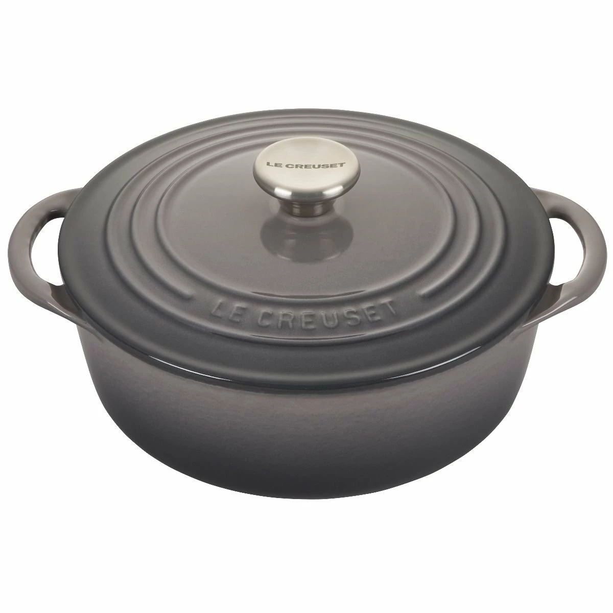 Le Creuset 2.75 Qt. Shallow Round Dutch Oven | Oyster 3 Le Creuset 2.75 Qt. Shallow Round Dutch Oven | Oyster