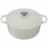 Le Creuset 9 Qt. Round Signature Dutch Oven With Stainless Steel Knob | White -Cuisinart Sales Shop rs3163 ls2501 3016ss