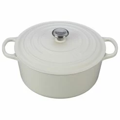 Le Creuset 9 Qt. Round Signature Dutch Oven With Stainless Steel Knob | White