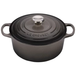 Le Creuset 4.5 Qt. Round Signature Dutch Oven With Stainless Steel Knob | Oyster Grey