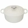 Le Creuset 4.5 Qt. Round Signature Dutch Oven With Stainless Steel Knob | White -Cuisinart Sales Shop rs7342 l2501 2416ss lpr