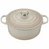 Le Creuset 5.5 Qt. Round Signature Cast Iron Dutch Oven With Stainless Steel Knob | Meringue White 1 Le Creuset 5.5 Qt. Round Signature Cast Iron Dutch Oven With Stainless Steel Knob | Meringue White -Cuisinart Sales Shop rs9081 ls2501 26716ss