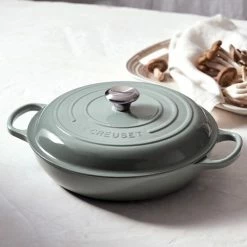 Le Creuset 3.5 Qt. Signature Enameled Cast Iron Braiser With Stainless Steel Knob | Sea Salt 13 Le Creuset 3.5 Qt. Signature Enameled Cast Iron Braiser With Stainless Steel Knob | Sea Salt -Cuisinart Sales Shop rs9177 spring 2019 meringueseasalt 0173 lpr