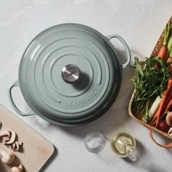 Le Creuset 3.5 Qt. Signature Enameled Cast Iron Braiser With Stainless Steel Knob | Sea Salt 14 Le Creuset 3.5 Qt. Signature Enameled Cast Iron Braiser With Stainless Steel Knob | Sea Salt -Cuisinart Sales Shop rs9191 spring 2019 seasaltbraiserhuman 0732 lpr