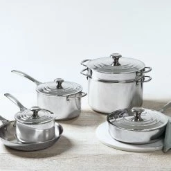 Le Creuset 10-Piece Cookware Set | Tri-Ply Stainless Steel -Cuisinart Sales Shop rs9502 stainless10piece 02 1