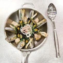 Le Creuset 3.5 Qt. Tri-Ply Stainless Steel Saucier Pan With Lid & Helper Handle -Cuisinart Sales Shop s1