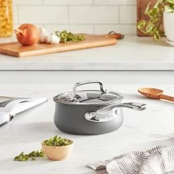Cuisinart Contour Hard Anodized Saucepan With Cover | 1 Qt. -Cuisinart Sales Shop saucepanlifestyle