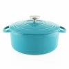 Chantal 3 Qt. Round Cast Iron Dutch Oven | Sea Blue -Cuisinart Sales Shop seablue3qtdutch