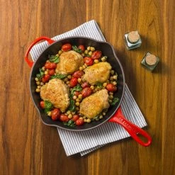 Le Creuset 10.25" Signature Enameled Cast Iron Skillet | Cerise/Cherry Red -Cuisinart Sales Shop skill2