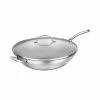 Cuisinart Forever Stainless Nonstick Stir Fry Pan With Helper Handle & Cover | 14" 2 Cuisinart Forever Stainless Nonstick Stir Fry Pan With Helper Handle & Cover | 14" -Cuisinart Sales Shop stainlessstirfryonwhite1