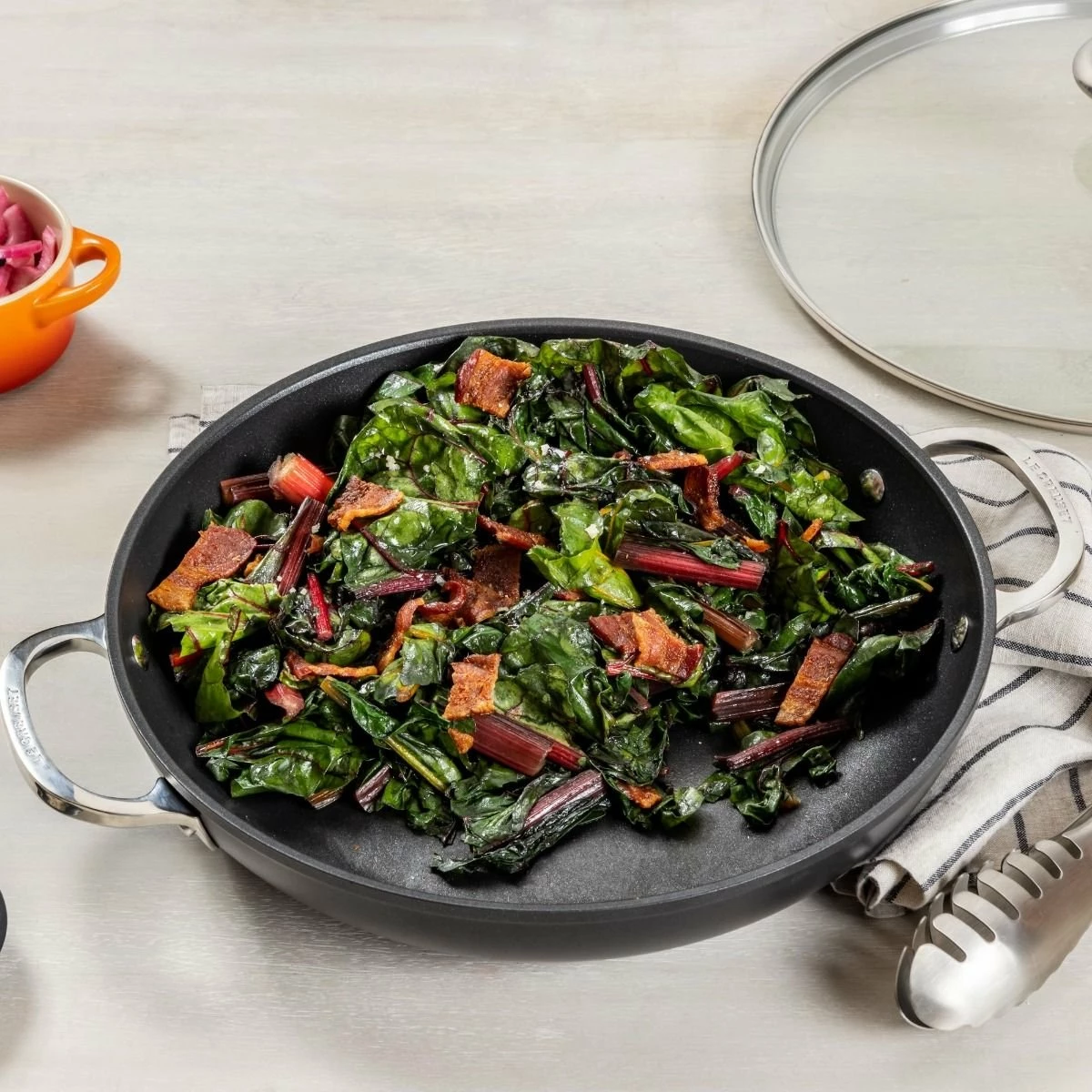 Le Creuset 4 Qt. Shallow Casserole/Braiser With Glass Lid | Toughened Nonstick Pro 8 Le Creuset 4 Qt. Shallow Casserole/Braiser With Glass Lid | Toughened Nonstick Pro - Image 6