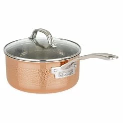 Viking 3 Ply Copper Clad 10 Piece Cookware Set -Cuisinart Sales Shop viking culinary 3 ply copper clad 10 piece cookware set saucepan