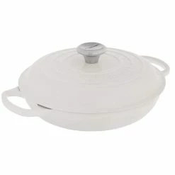 Le Creuset 10-Piece Signature Cookware Set With Stainless Steel Knobs | White -Cuisinart Sales Shop white braise